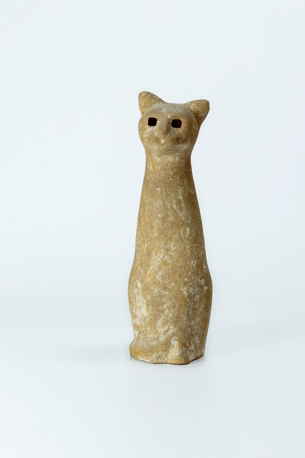 Appraisal: CLAUDE CONOVER American - Cat glazed stoneware unsigned glazed stoneware