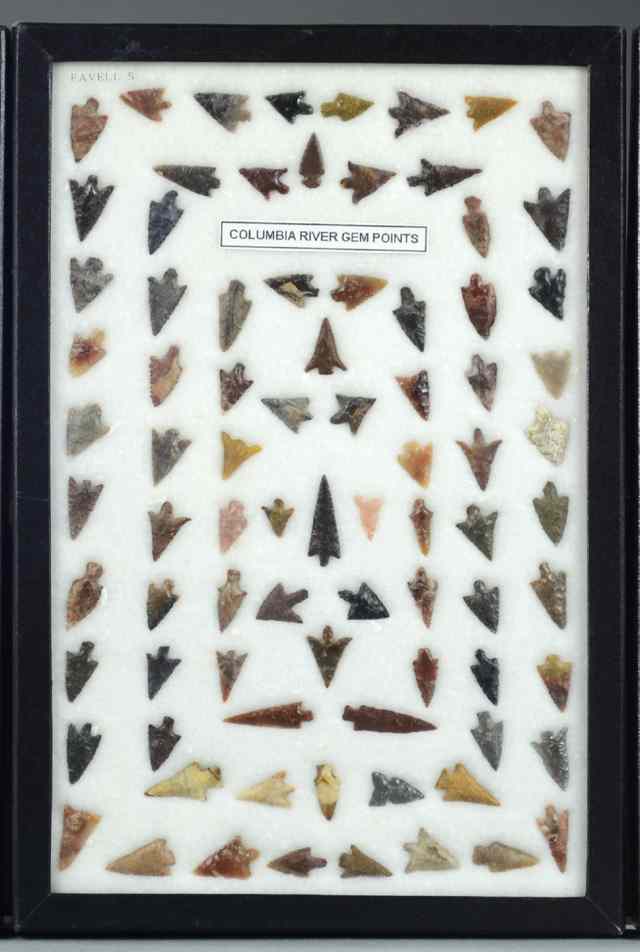 Appraisal: OLLECTION OF APPROXIMATELY NATIVE AMERICAN INDIAN GEM POINTS from the