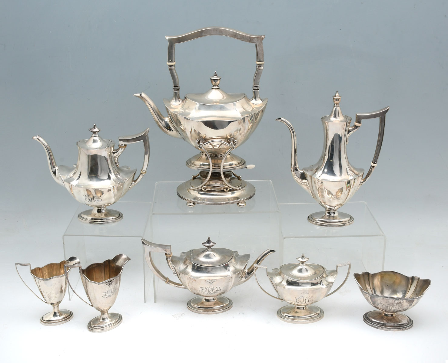 Appraisal: PC GORHAM BAILEY BANKS BIDDLE STERLING TEA SET Approx Troy