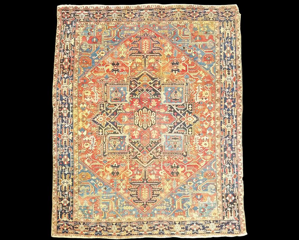 Appraisal: HERIZ LARGE CARPETLarge Heriz Persian carpet from the area of