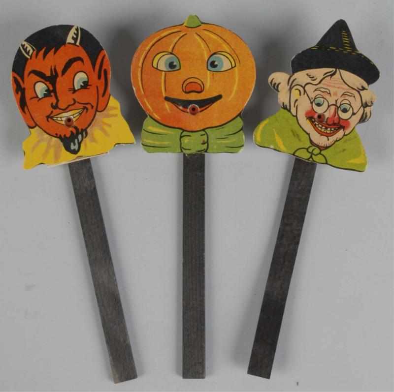 Appraisal: Lot of Unusual Halloween Squeak Toys Description German Includes one