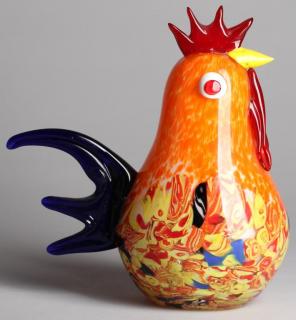 Appraisal: Murano Italian Blown Art Glass Chicken The cheerful hen in