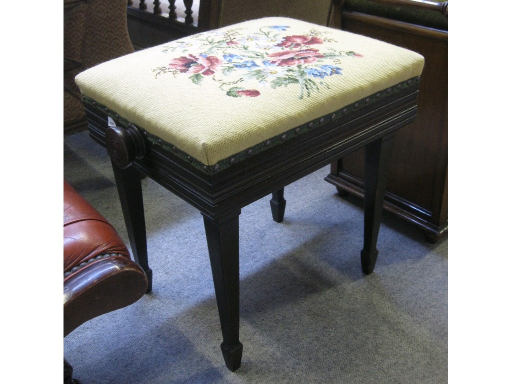 Appraisal: William IV dressing stool adapted