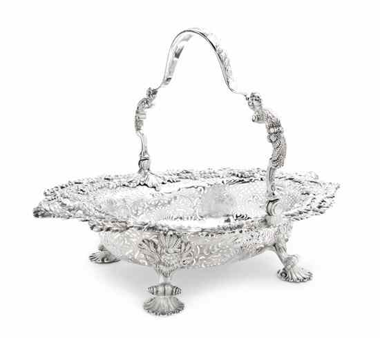 Appraisal: A George II Silver Basket Thomas Gilpan London of circular