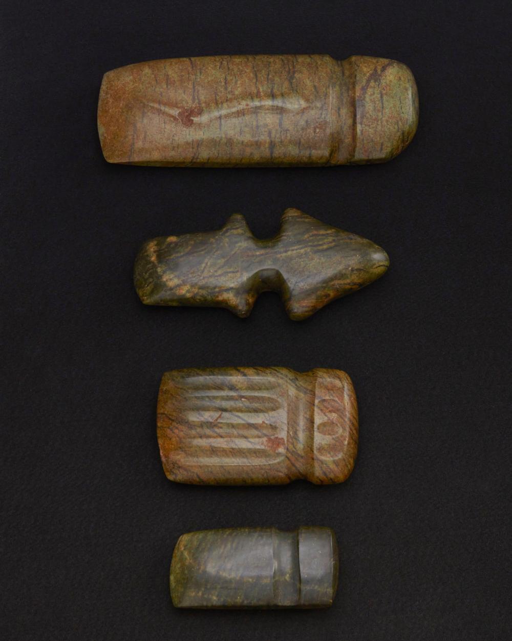 Appraisal: A group of carved stone axes Pre-historic or later Comprising