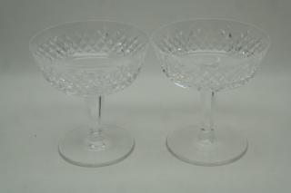 Appraisal: Pair of Waterford Saucer Champagne Glasses Pair of Waterford cut