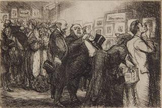 Appraisal: John Sloan etching John Sloan American - - ''Connoisseurs of