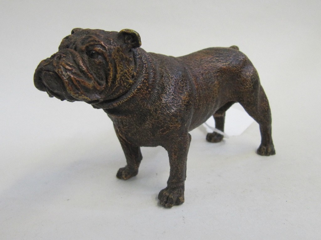 Appraisal: Cast metal figure of a bulldog