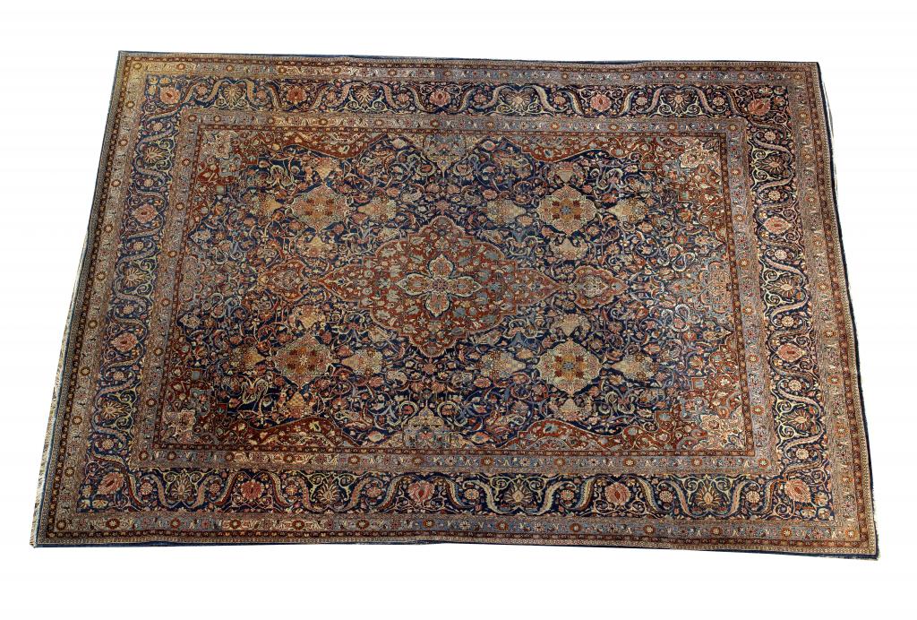 Appraisal: A KASHAN CARPET x cm Provenance Lassoo Sons Calcutta and