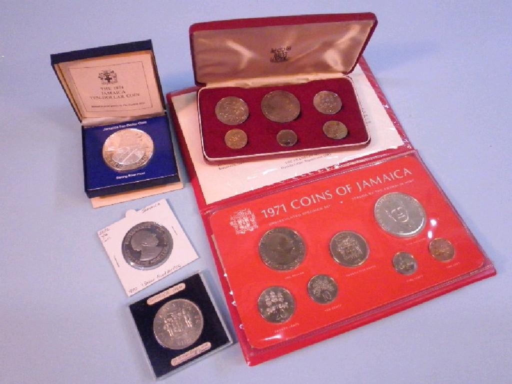 Appraisal: Jamaica A proof set cased ten dollar cased one dollar