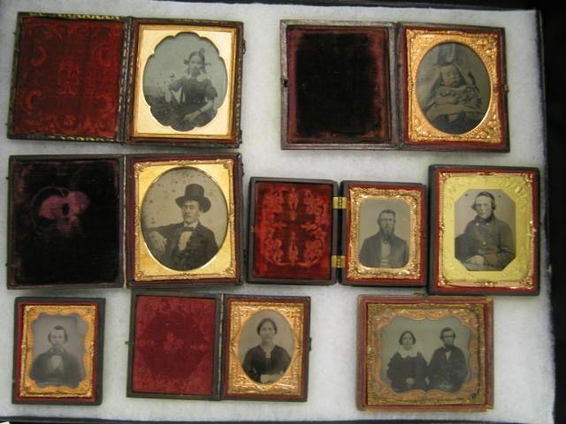 Appraisal: Ambrotype Collection different including infant girl man top hat more