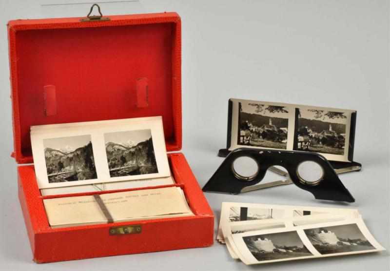 Appraisal: Early Viewfinder with German Scenery Shows German buildings before and