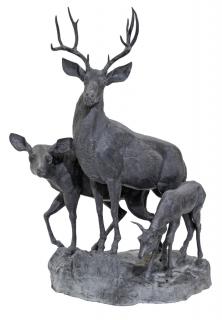 Appraisal: GUILLERMO CASTANO RAMIREZ Mexican b Three Deer Bronze H inches