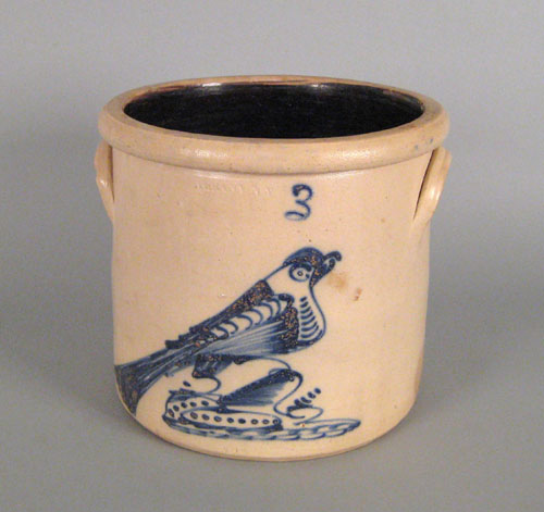 Appraisal: New York stoneware crock th c impressed Albany with cobalt