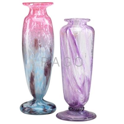 Appraisal: CHARLES SCHNEIDER - Two tall glass vases France ca Both