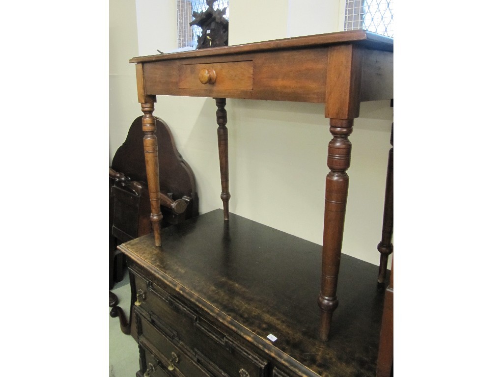 Appraisal: Early th Century single drawer table