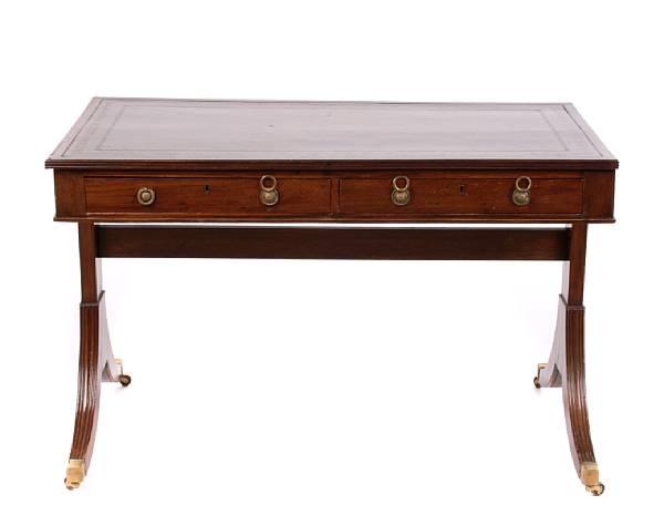 Appraisal: A Regency style mahogany writing table height in width in