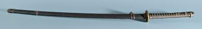 Appraisal: WWII Japanese army officer s sword shin-gunto with cherry blossom