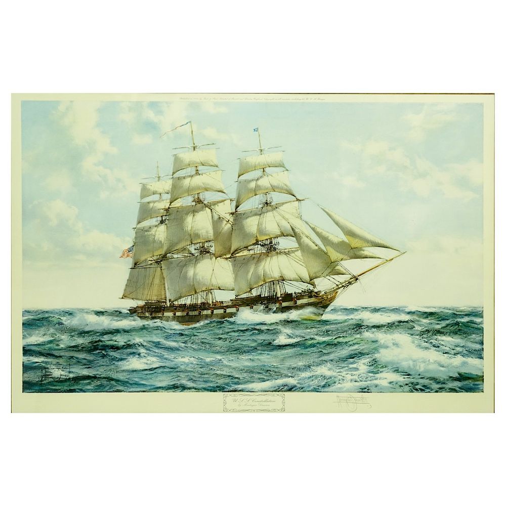 Appraisal: Montague Dawson Color Lithograph Montague J Dawson British - Color