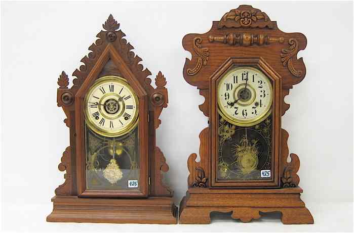 Appraisal: TWO NEW HAVEN KITCHEN CLOCKS New Haven Clock Co New