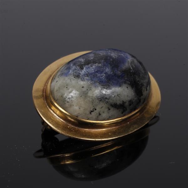 Appraisal: Antique K Gold Lapis Lazuli Stone Pin dwt W