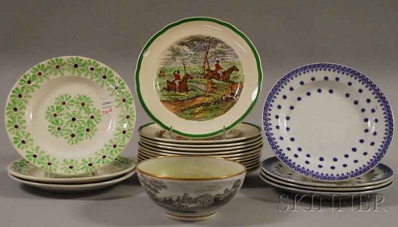 Appraisal: Set of Twelve Copeland Spode Herring Hunt Scene Plates and