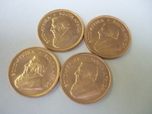 Appraisal: Four krugerrands all