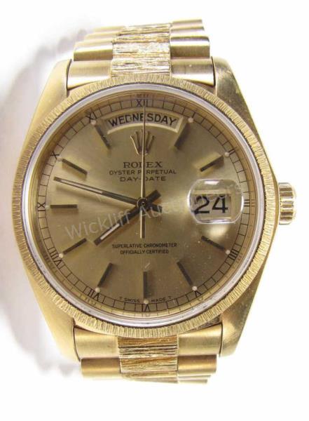 Appraisal: A gent's k yellow gold President wristwatch stick dial with