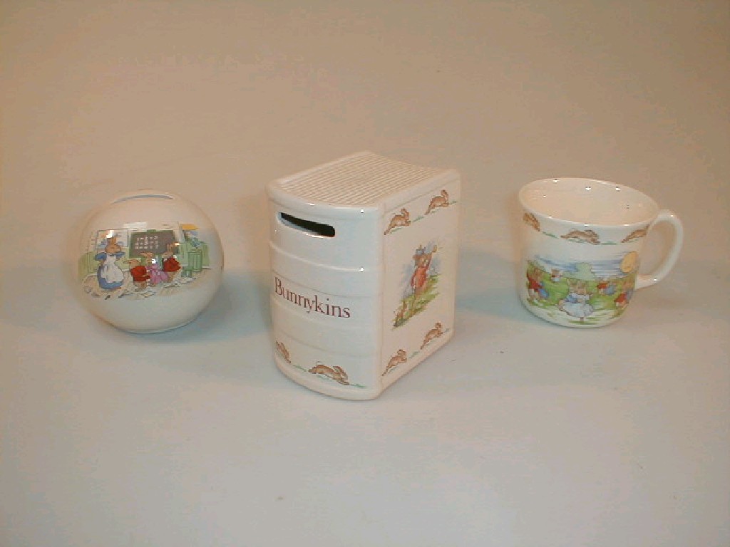 Appraisal: A Royal Doulton Bunnykins money box boxed and a Royal