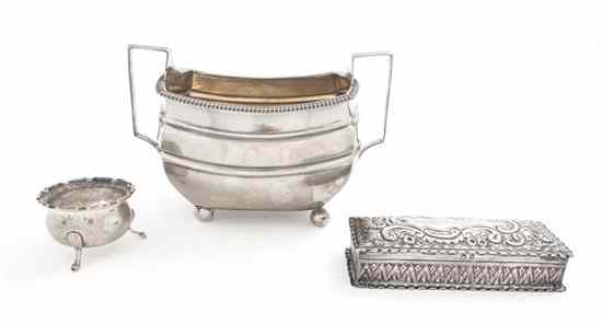 Appraisal: A George III Silver Open Sugar London maker's mark rubbed