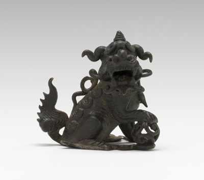 Appraisal: A Chinese Bronze Foo Dog th Century Bronze with slight