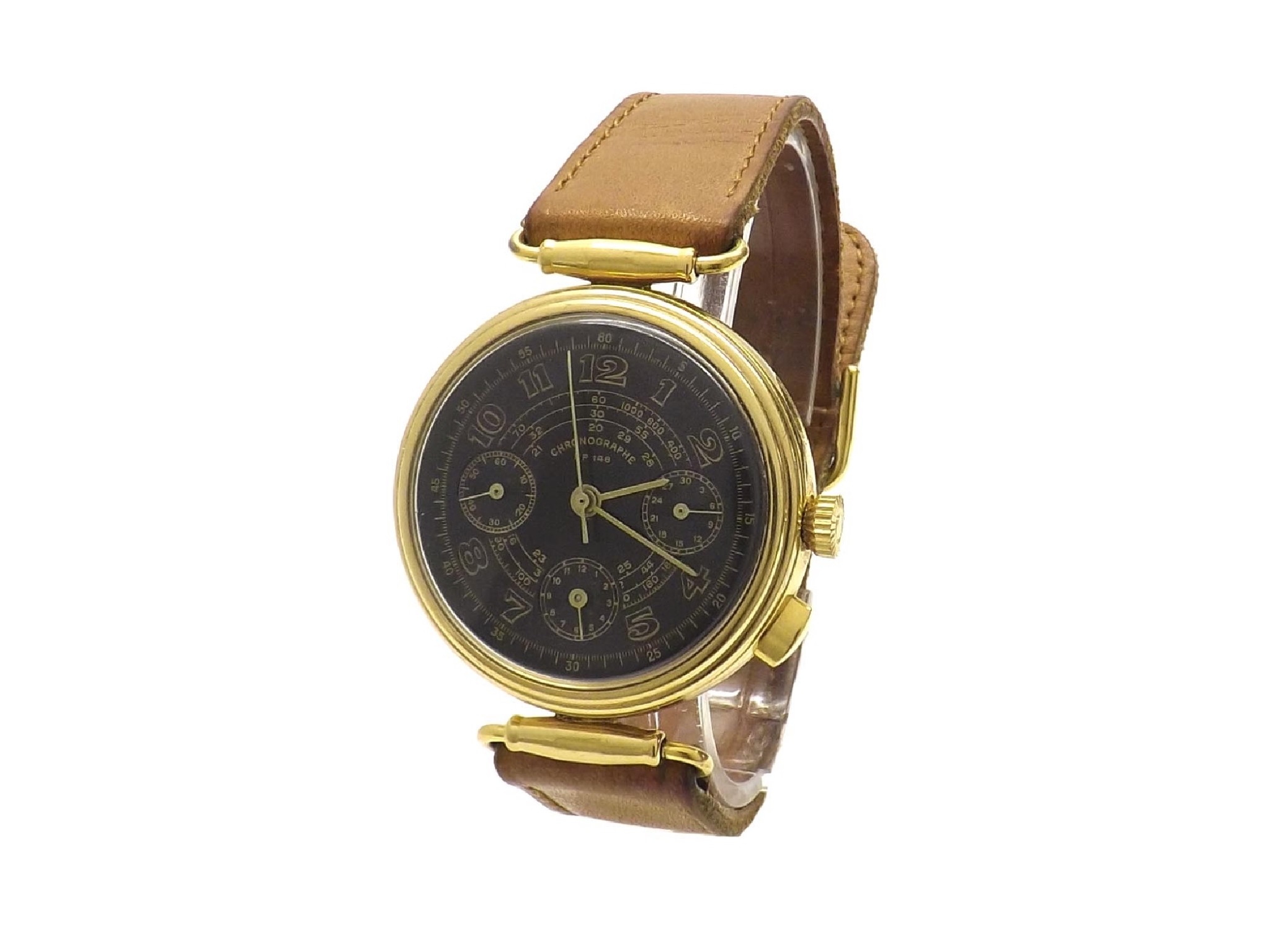 Appraisal: Movado HP chronograph gentleman's wristwatch in a gold plated customised