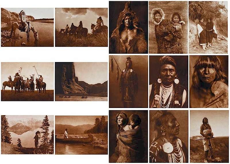 Appraisal: After Edward Sherrif Curtis American - Group of contemporary pigment