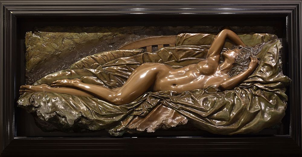 Appraisal: Bill Mack Tranquility Bonded Bronze Relief Sculpture Bill Mack b