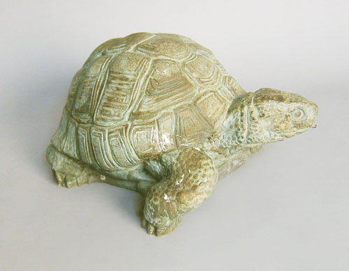 Appraisal: Bronze garden turtle signed Chini early th c h l