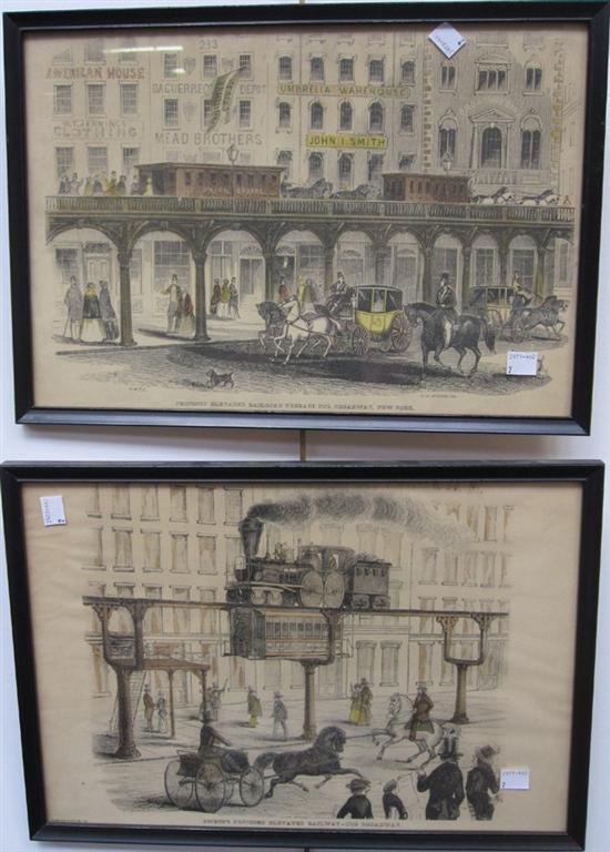 Appraisal: TWO REPRODUCTIONS OF TH C SCENES OF NEW YORK CITY