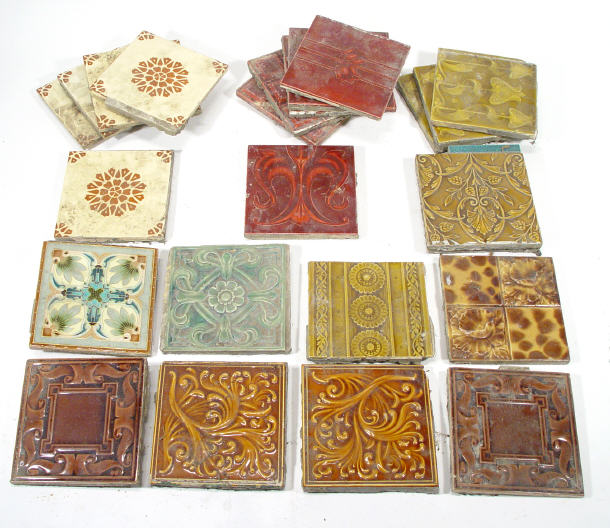 Appraisal: Collection of Arts and Crafts Art Nouveau and Victorian tiles