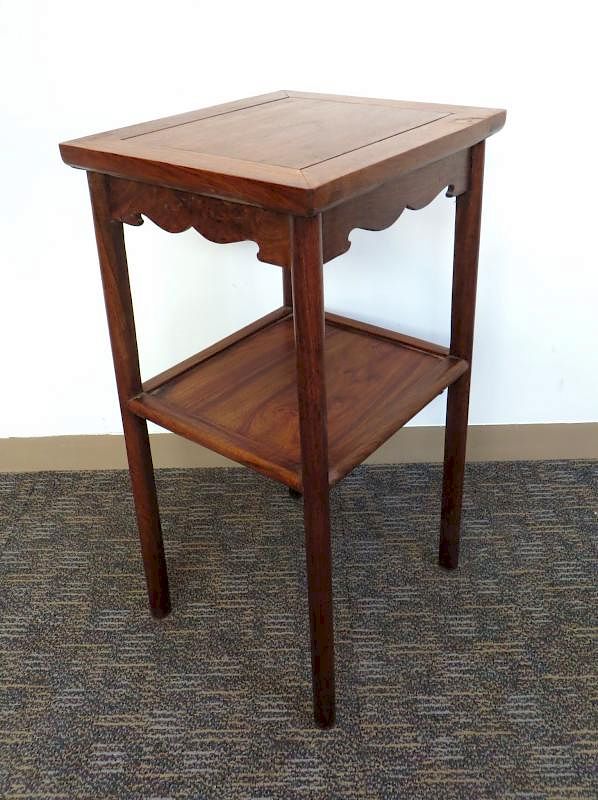 Appraisal: Huanghuali End Table Huanghuali End Table Description End table with