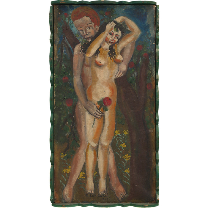 Appraisal: Rifka Angel Russian American - Adam and Eve c oil