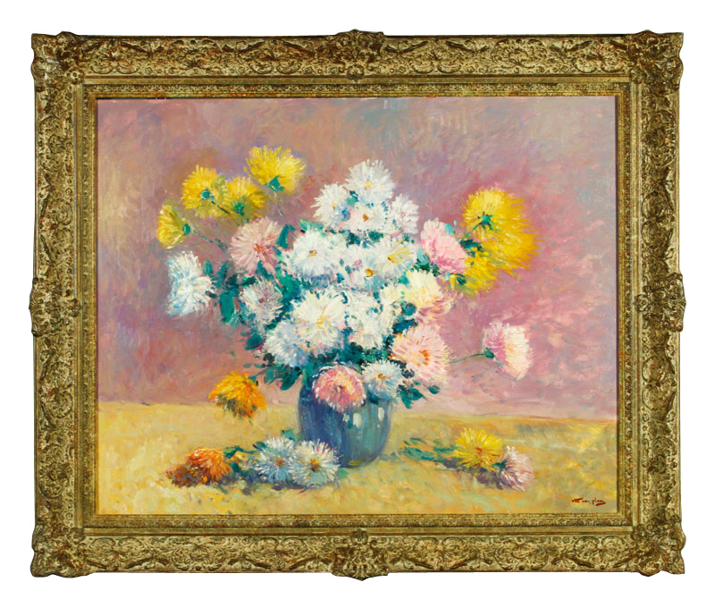 Appraisal: - Van der Plas Floral Still Life O C Niek