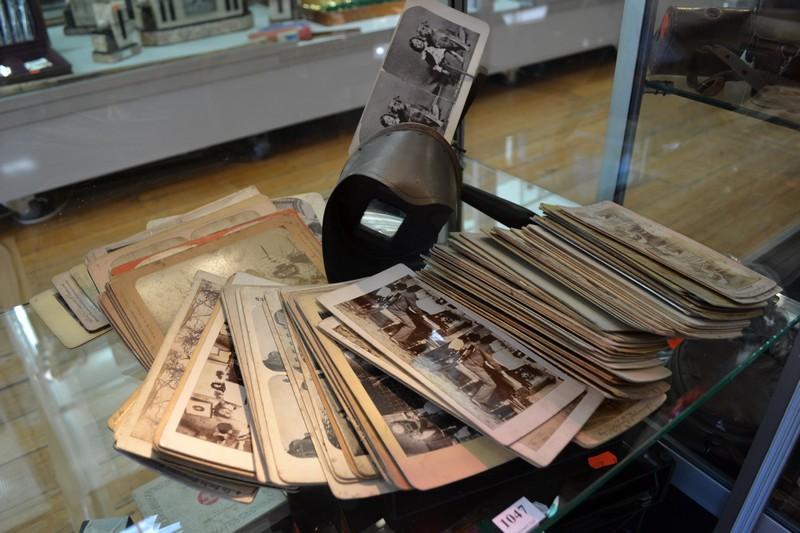 Appraisal: LARGE COLLECTION OF STEREOCARDS AND EBONY HANDLED VIEWER