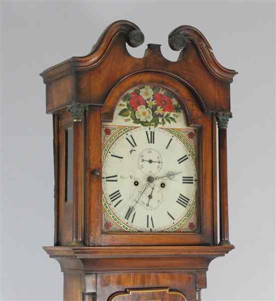 Appraisal: An early th century inlaid mahogany eight day longcase clock