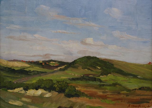 Appraisal: Isabel MacKenzie - Landscape at the Lakes oil on canvas