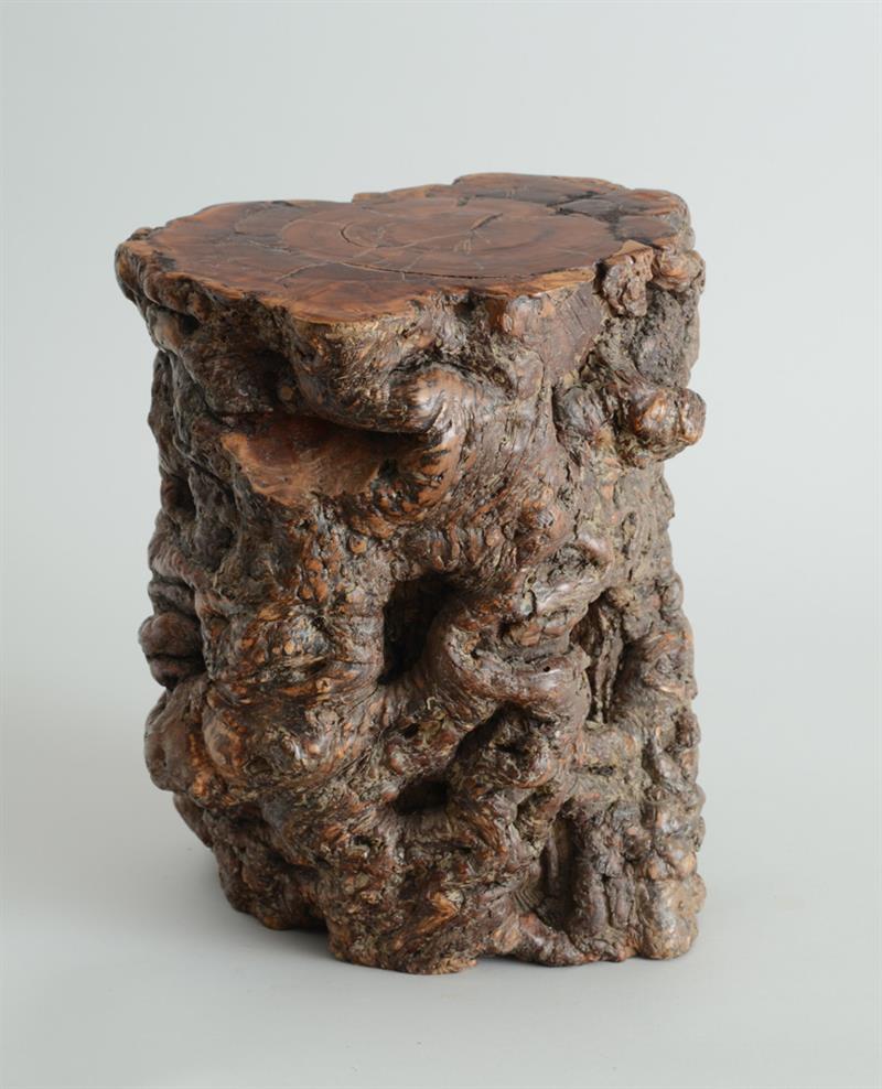 Appraisal: JAPANESE ROOTWOOD STOOL x in Property of a Private NY