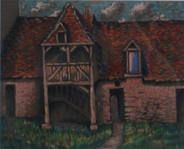 Appraisal: Norman Lloyd - The Farmhouse pastel on paper signed 'Norman