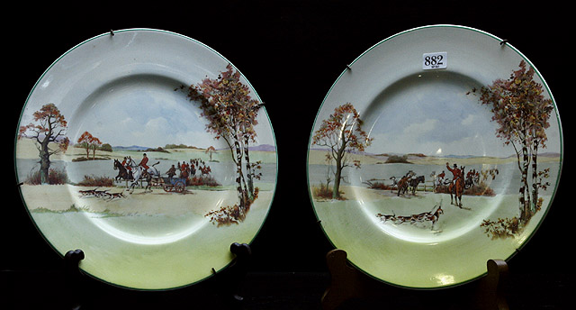 Appraisal: Two Royal Doulton seriesware plates