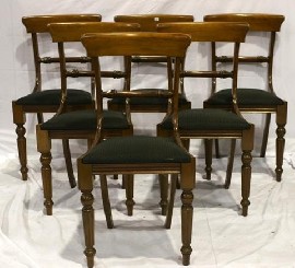 Appraisal: A set of six Australian cedar dining chairs