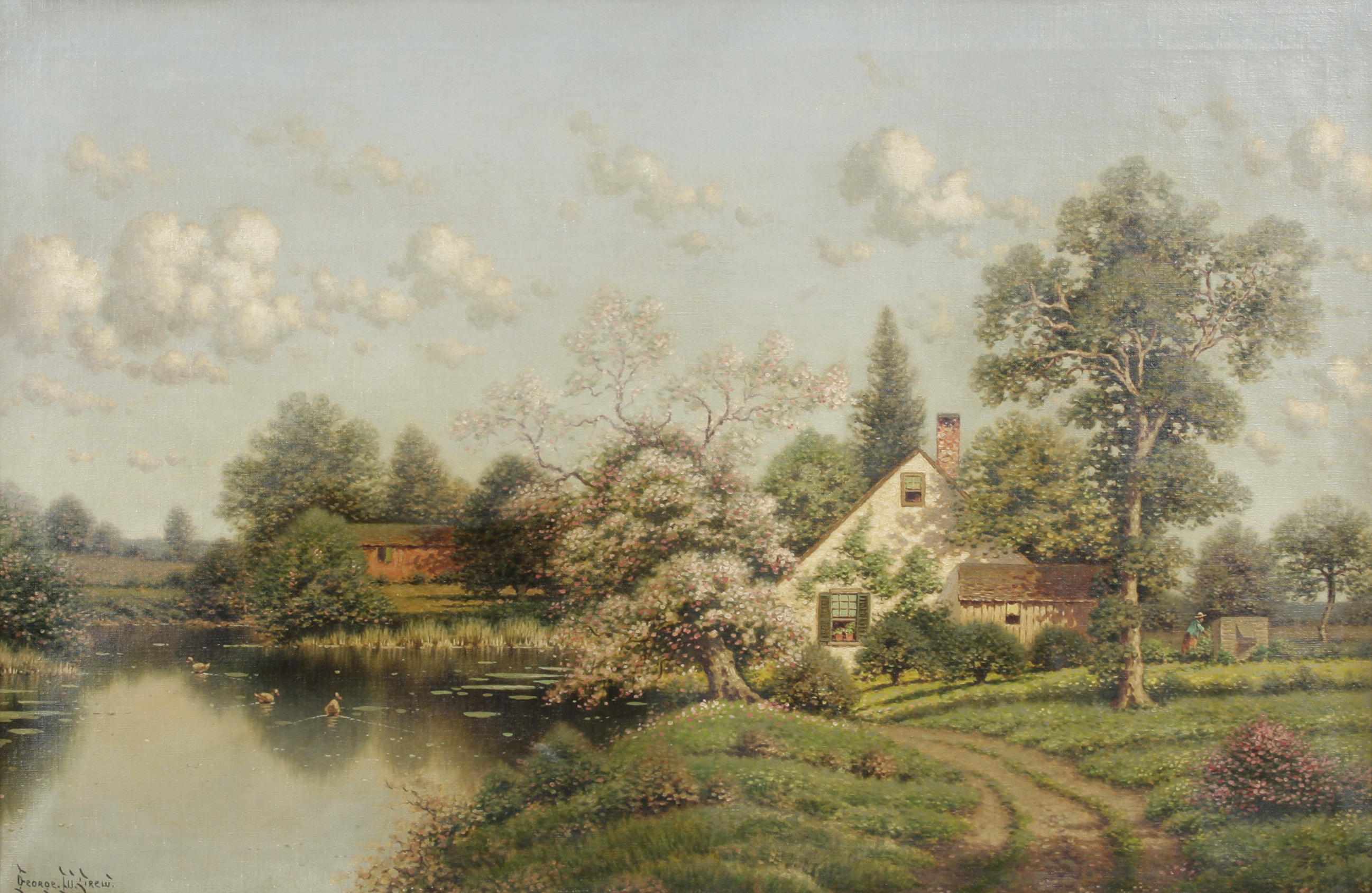 Appraisal: George W Drew American - Old Homestead Springtime signed 'George