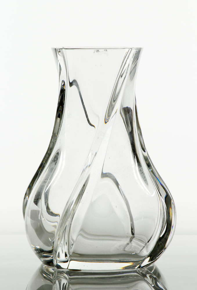 Appraisal: - Baccarat Crystal and Twisted Vase Baccarat crystal and twisted