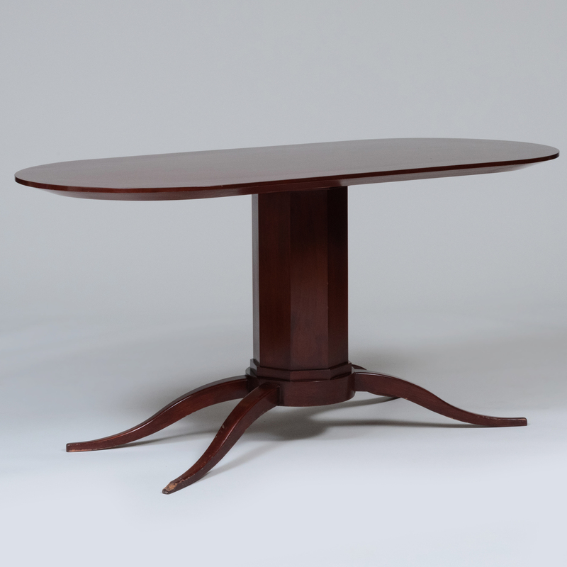 Appraisal: Art Deco Style Mahogany Table x ft x in Condition